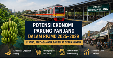 Potensi ekonomi Parung Panjang dalam RPJMD 2025–2029 meliputi pertanian, perdagangan, jasa, transportasi, dan permukiman