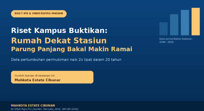 Riset IPB dan Unpak buktikan rumah dekat stasiun Parung Panjang bakal makin berkembang