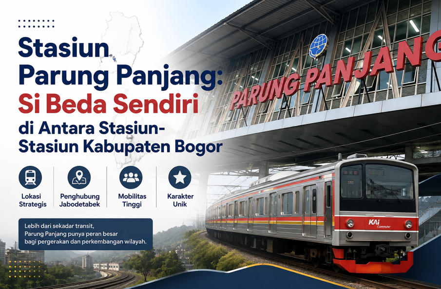 Stasiun Parung Panjang Kabupaten Bogor - lokasi strategis, penghubung Jabodetabek, karakter unik
